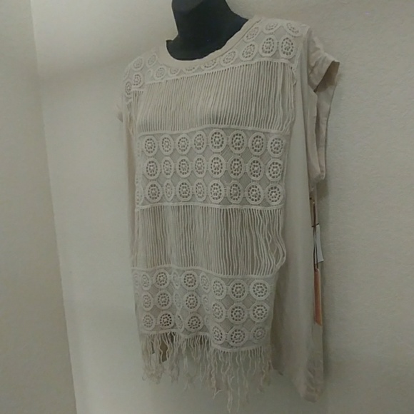 Gibson Latimer Lace Overlay Sleeveless Top - Picture 4 of 8